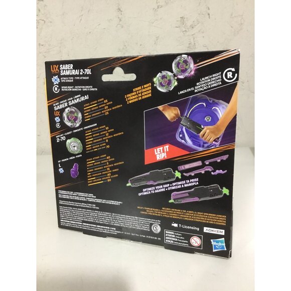 Beyblade X Saber Samurai 2-70L Victory Grip & Launcher Set - Picture 2 of 3